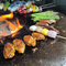 Roestige Corten-Staalgrill 3.4ft Houten Brandende Barbecuekuilen
